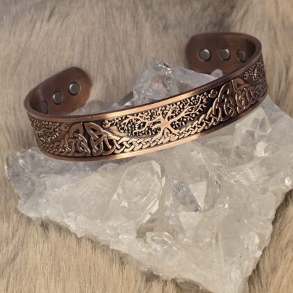 Levensboom koperen armband met magneten