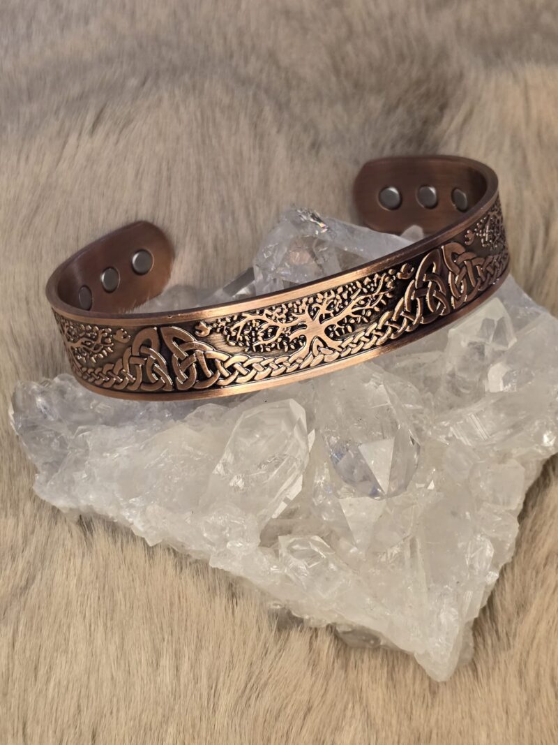 Levensboom koperen armband met magneten