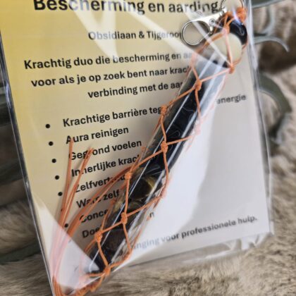 Obsidiaan & Tijgeroog edelsteenbuis