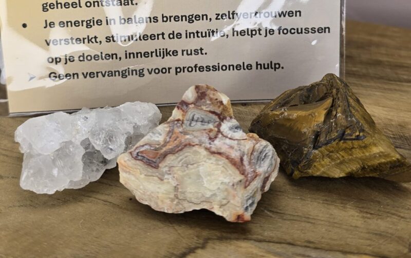 Bergkristal, Crazylace agaat & Tijgeroog magneten
