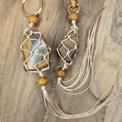 Tijgeroog sleutelhanger & Musketon hanger