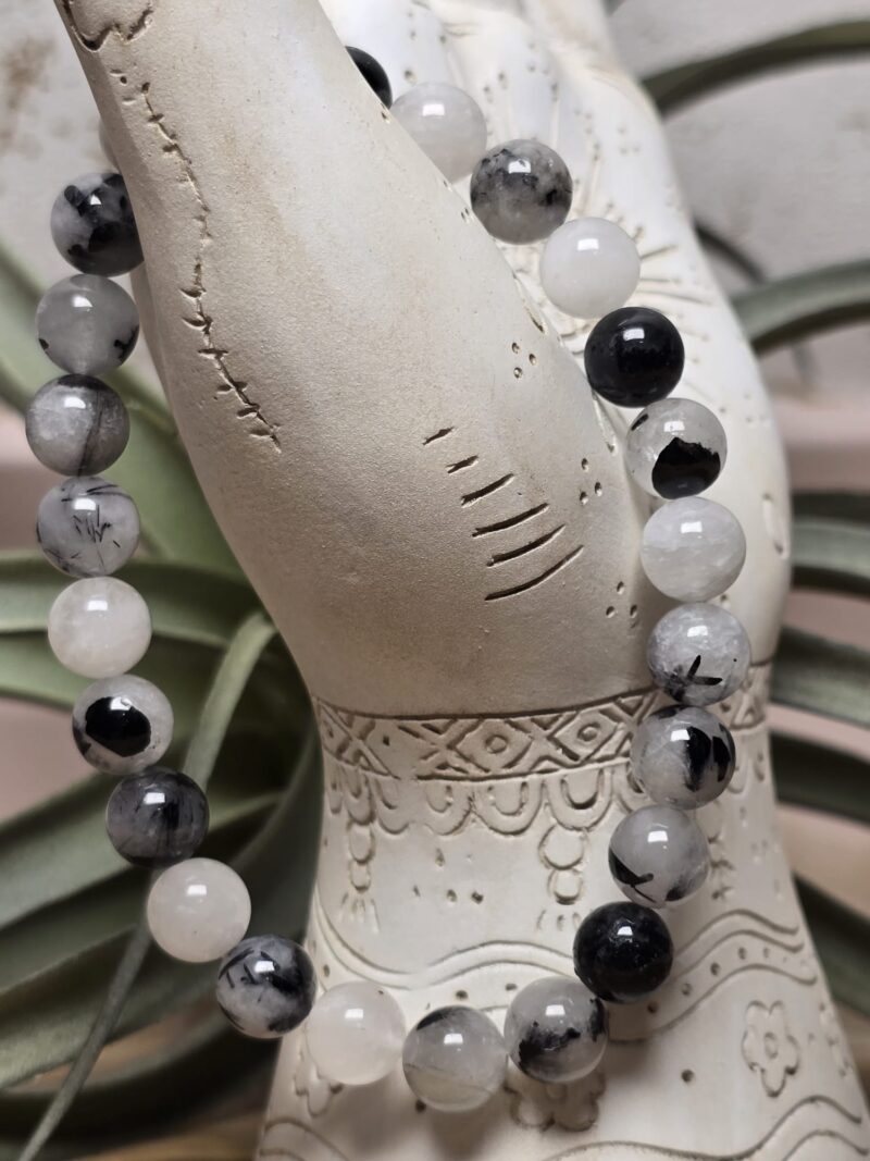 Heren armband Toermelijn in kwarts 8mm