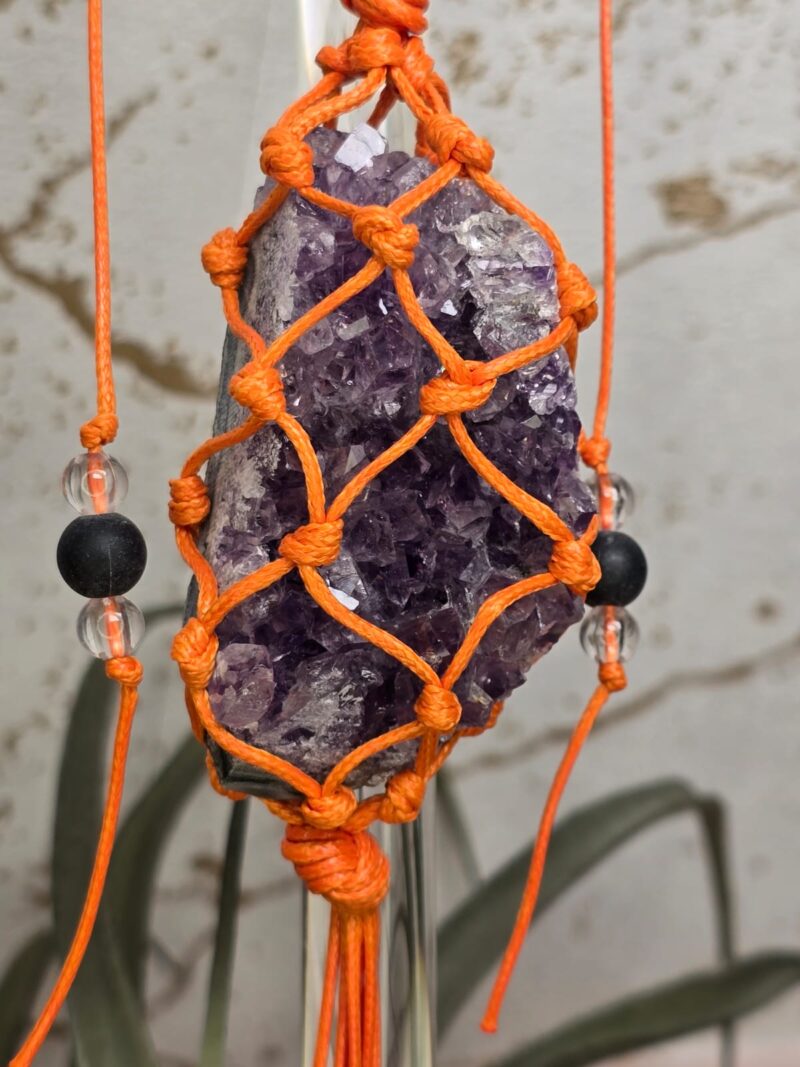 Amethist cluster groot auto hanger