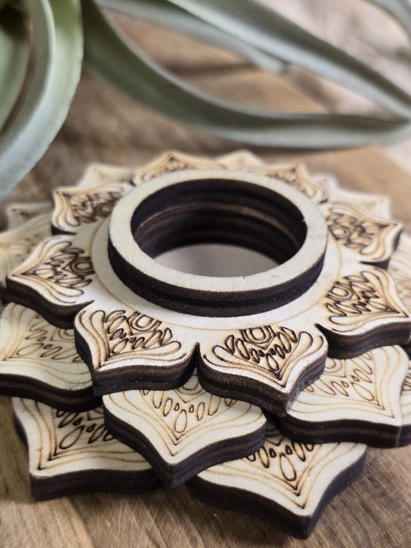 Bol houder Mandala hout