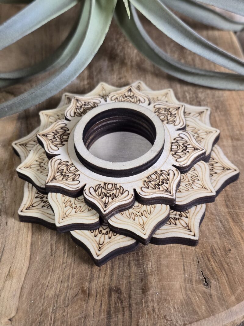 Bol houder Mandala hout