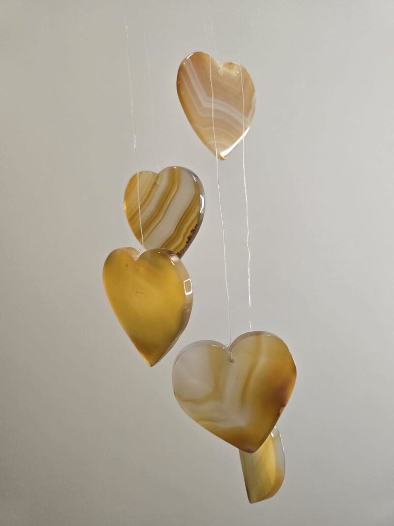 Agaat windhanger hartjes