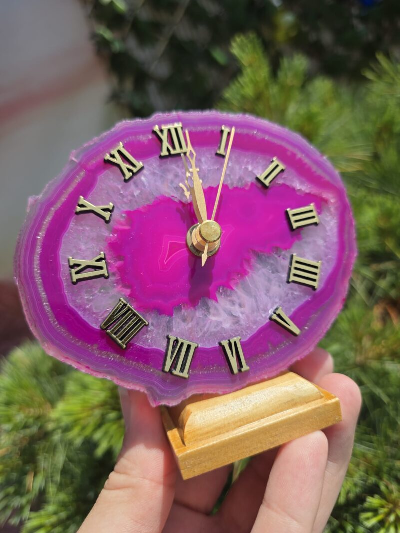 Agaat klok Roze (gekleurd)