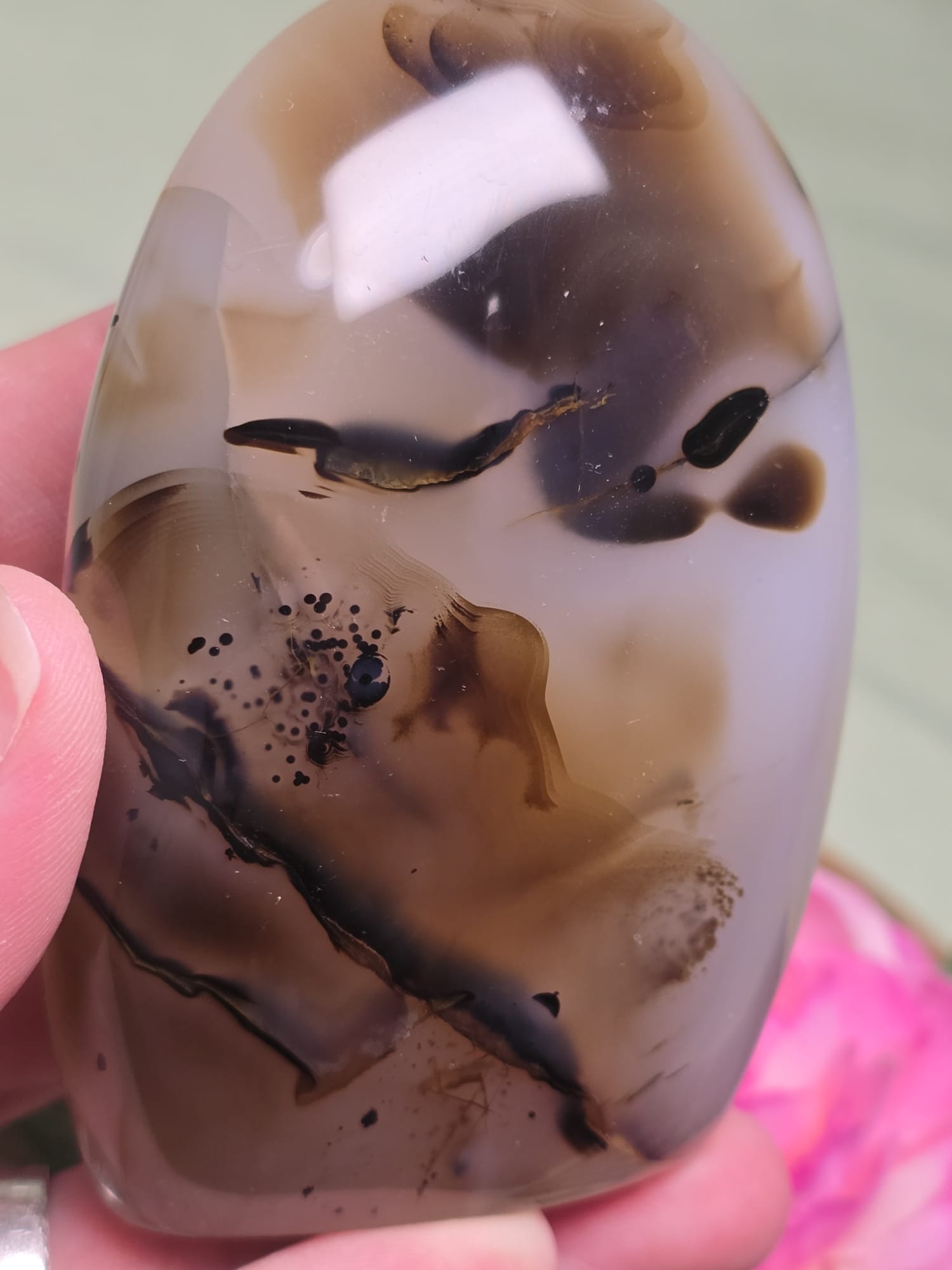 Dendriet agaat sculptuur