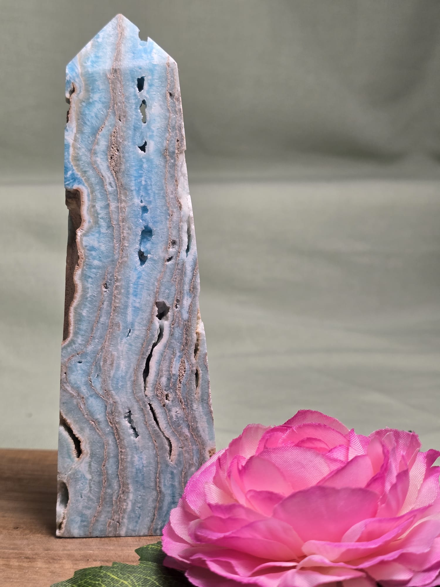 Carribean blue calciet (Aragoniet) Toren