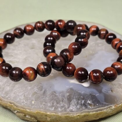 Rode tijgeroog 10mm Heren Armband