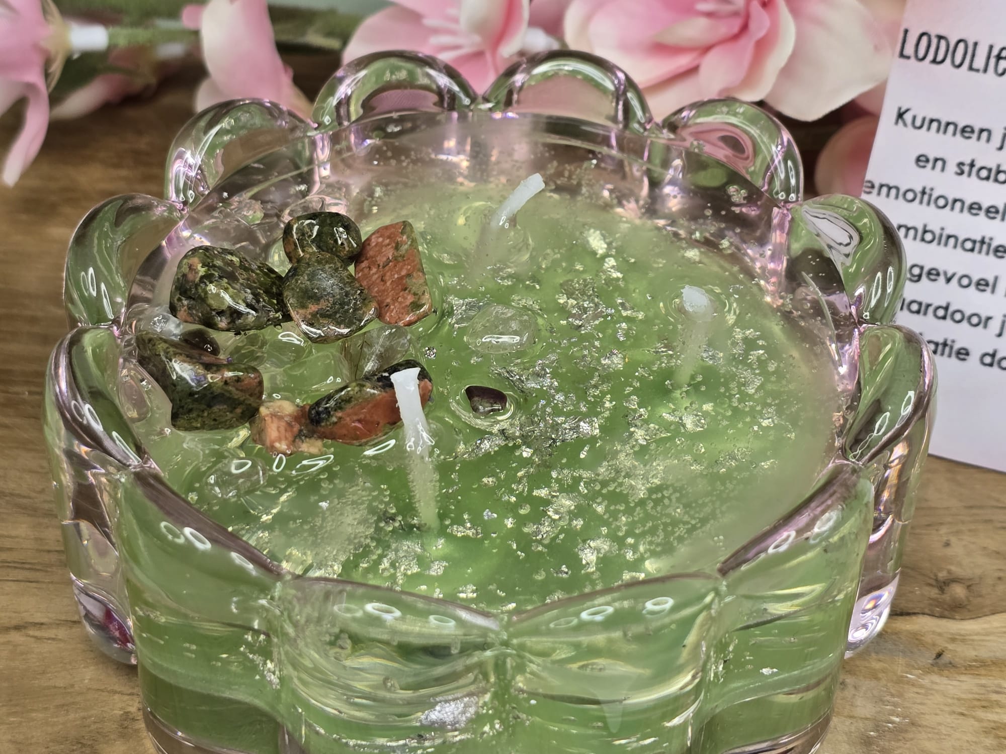 Gelwax kaars Aarding groen