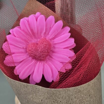 Waxmelt bloem op steel Lavender-Latte