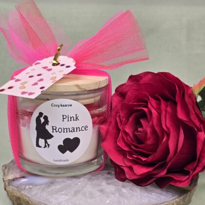 Pink romance 3D bloemen kaars