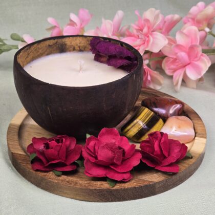 Massage kaars met Etherische Rozenolie