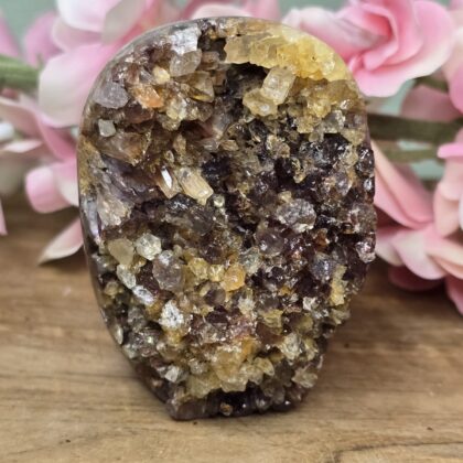 Rode jaspis met druzzy