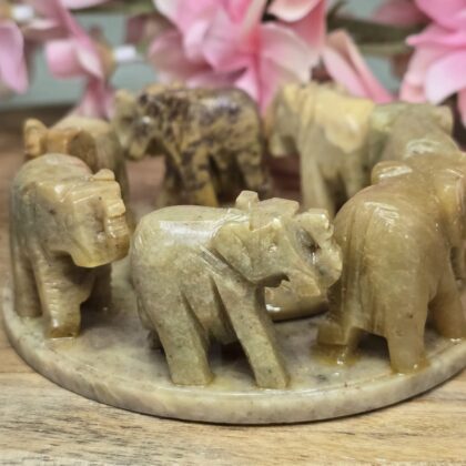 Wierook houder olifantenring van Speksteen