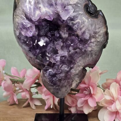 Rots Agaat/Amethist op standaard A+