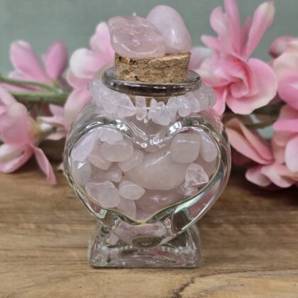 Wenspotje hartjesvorm Rozenkwarts