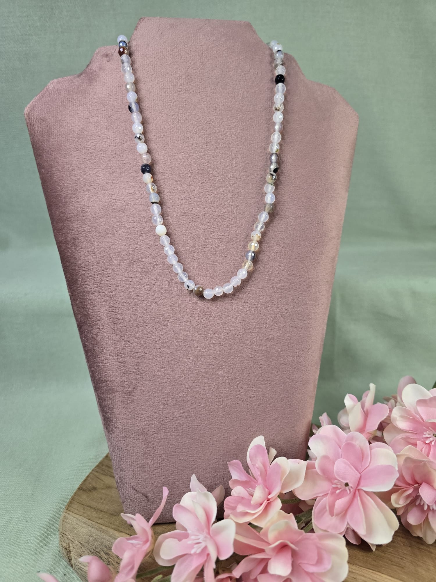 Edelstenen mix split ketting
