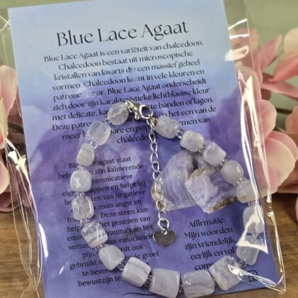 Blue lace agaat armband