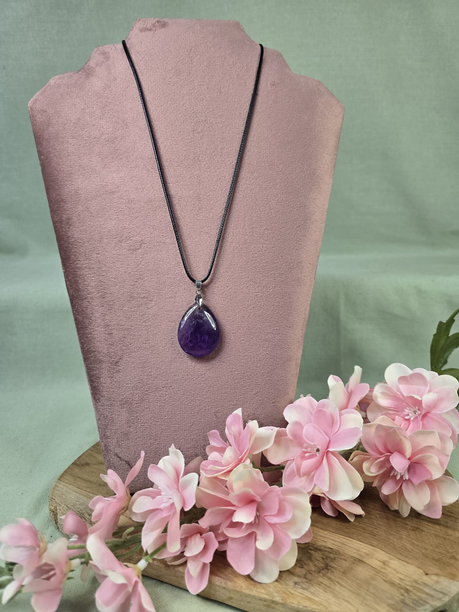 Ketting met Amethist druppel (nr3)