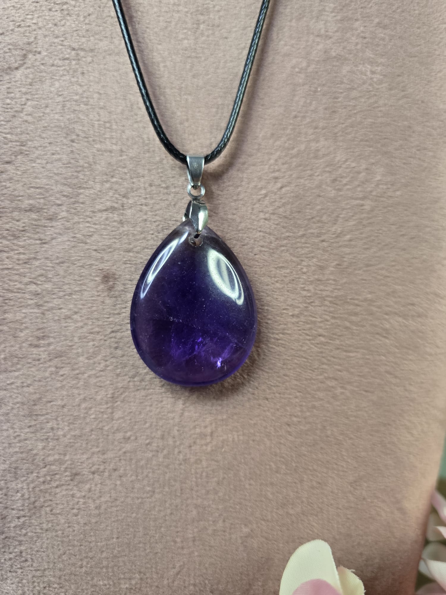 Ketting met Amethist druppel (nr3)