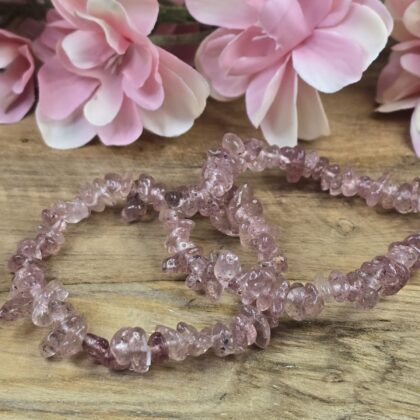 Aardbeienkwarts split armband