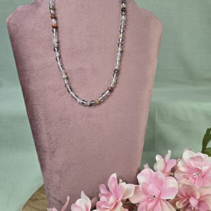Edelstenen mix split ketting