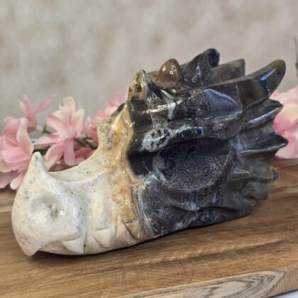 Jaspis-Agaat-Chalcedoon Drakenschedel